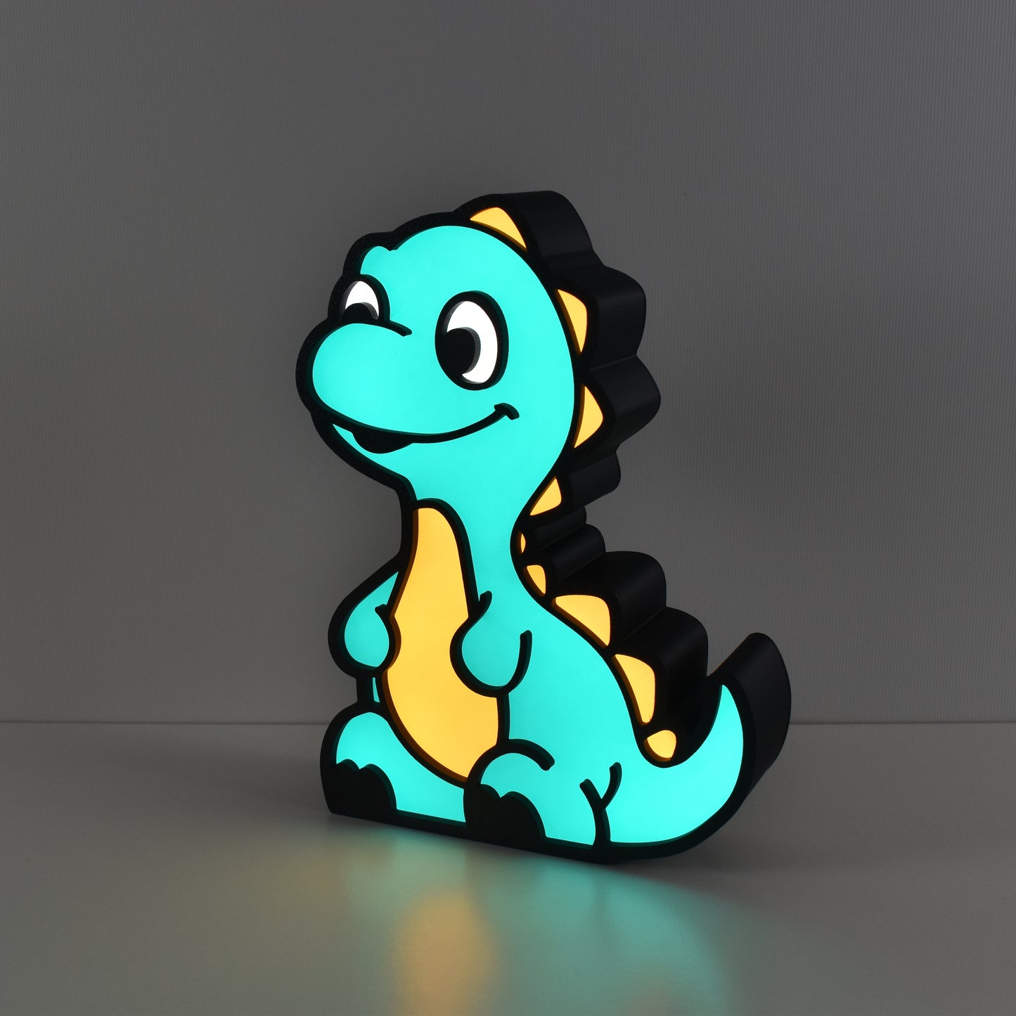 LED Dinosaurier Lampe aus Kunststoff mit warmem Licht 