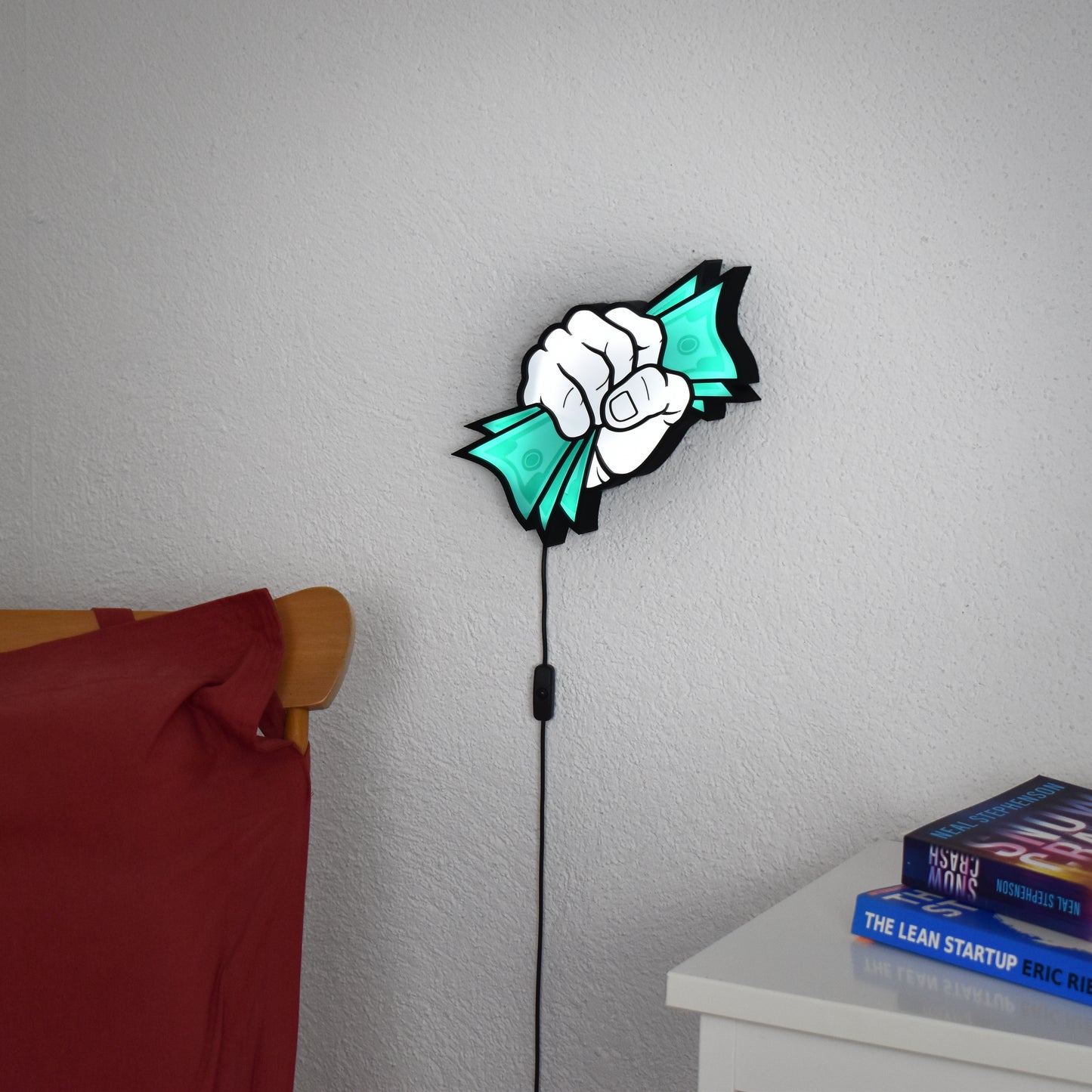 LED Leuchtschild "Take My Money" – Neon Wanddeko Geld – Coole Wandlampe für Gamer, Büro, Bar, Jugendzimmer & Wohnzimmer