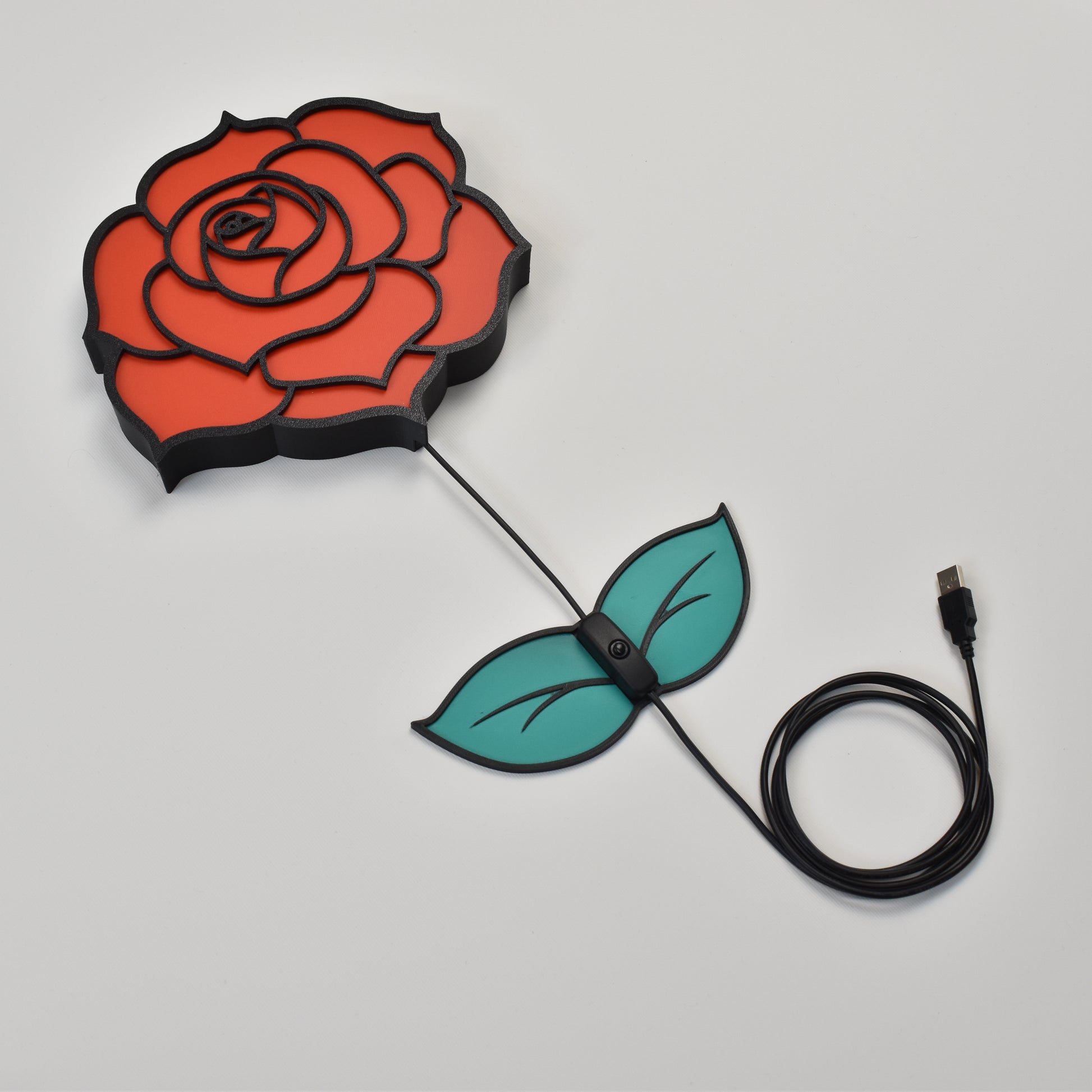 LED Rose – Leuchtende Blumen Wandlampe – Romantische Deko für Schlafzimmer, Wohnzimmer & Geschenkidee