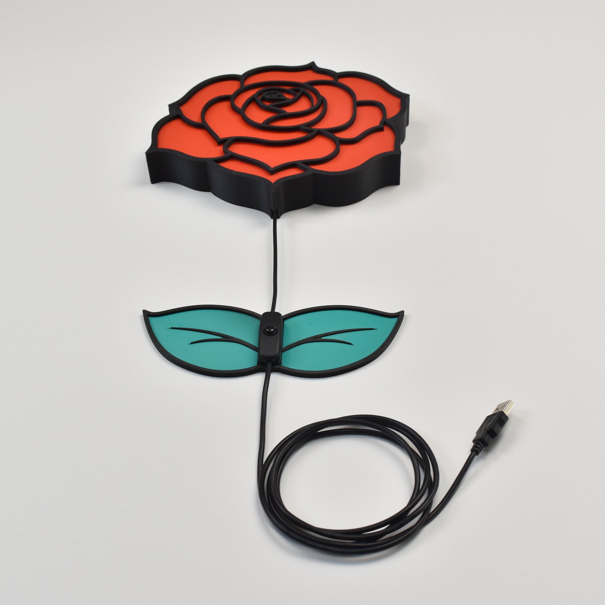 LED Rose – Leuchtende Blumen Wandlampe – Romantische Deko für Schlafzimmer, Wohnzimmer & Geschenkidee