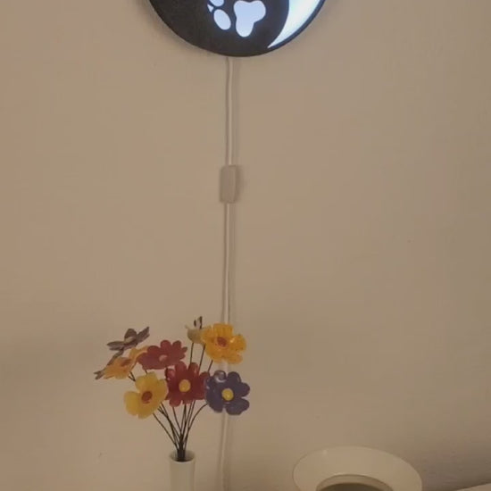 YinYang Design - LED Wandlampe - Hand & Pfote